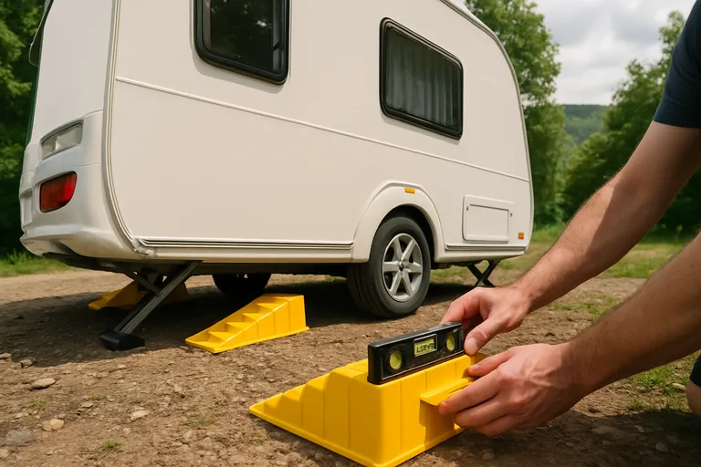 Waterpas kamperen met een caravan levelsysteem